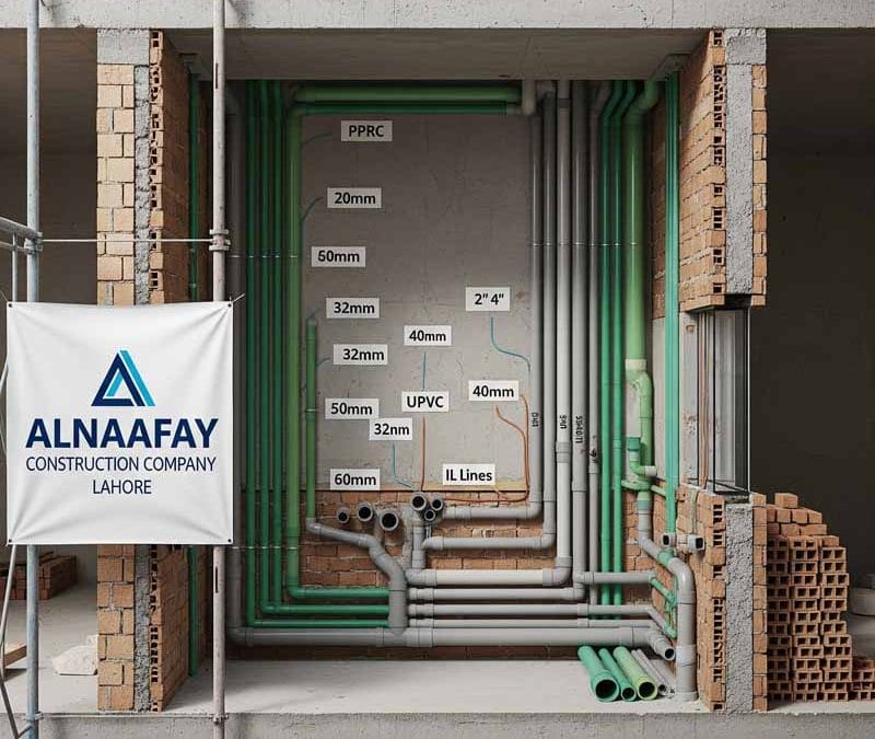 pipe line for the house construction