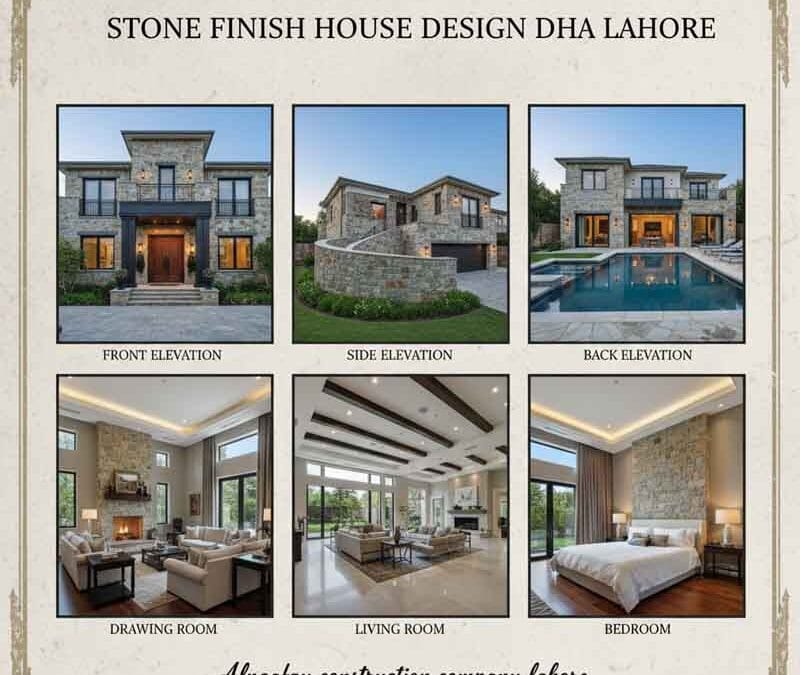Stone Finish House Design DHA Lahore