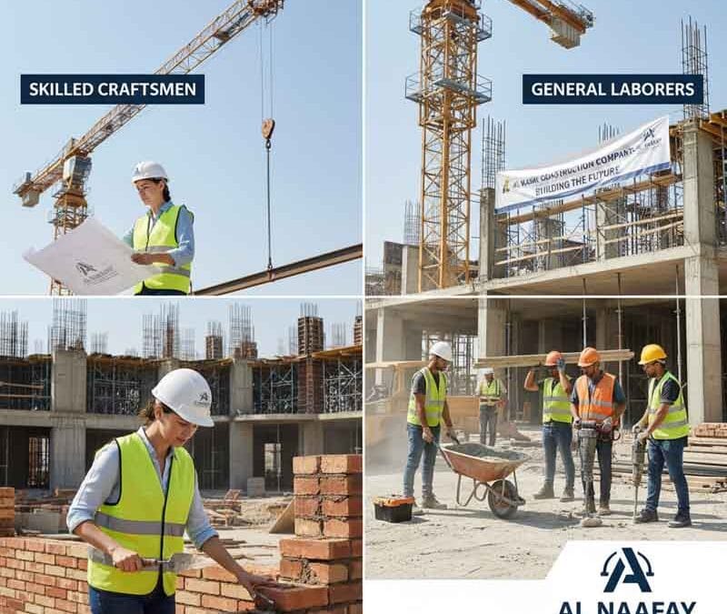 Types of construction workers (skilled vs. unskilled)